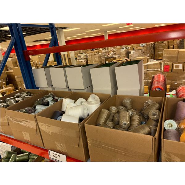 LOT DE 5 BOÎTES DE BOBINES DE FILS ASST