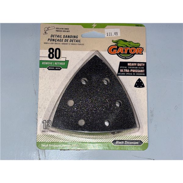 PQT DE 12pcs PONÇAGE DE DÉTAIL GATOR 80 MEDIUM