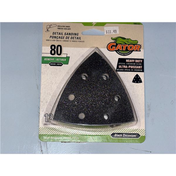 PQT DE 12pcs PONÇAGE DE DÉTAIL GATOR 80 MEDIUM