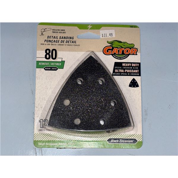 PQT DE 12pcs PONÇAGE DE DÉTAIL GATOR 80 MEDIUM