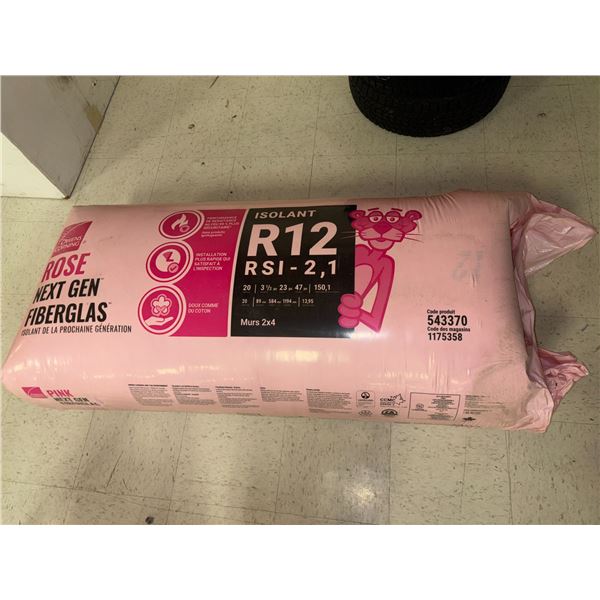 INSOLANT 20mcx 3-1/2"x23"x47" ROSE OWENS CORNING #543370 R12 RSI-2,1