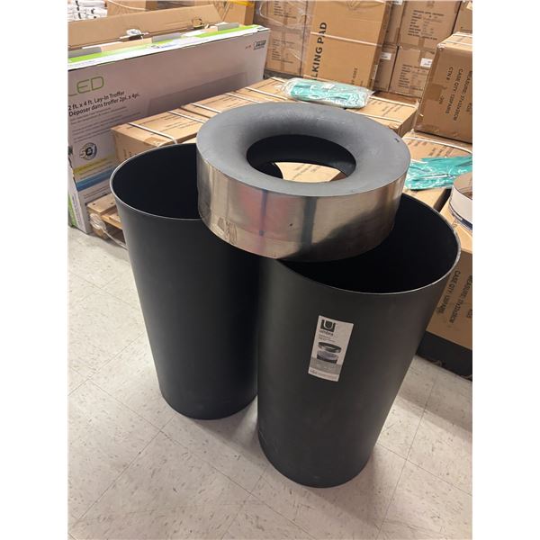 LOT DE 2 POUBELLES 49L UMBRA (1-COUVERCLE)