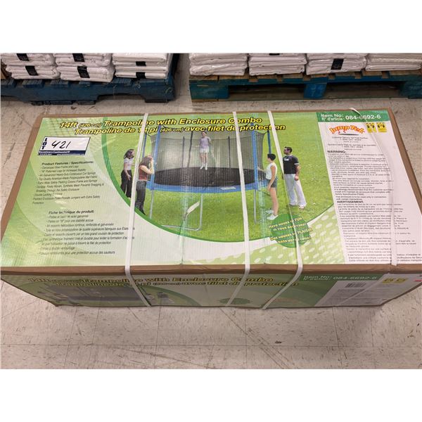 TRAMPOLINE AVEC FILET DE PROTECTION 14' JUMPTEK #084-6692-6
