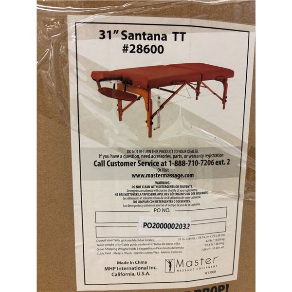 TABLE DE MASSAGE 31" SANTANA TT #28600
