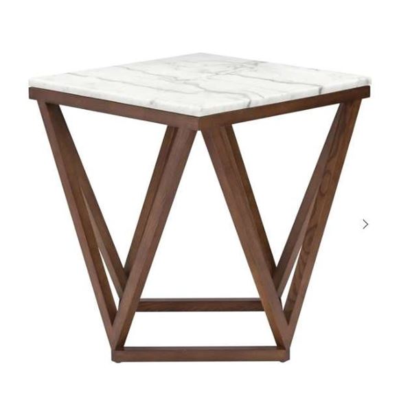 TABLE PRIX DE DÉTAIL 795$ ch. JASIMINE MARBLE/WOOD BASE TABLE CYU120B/CTB173B