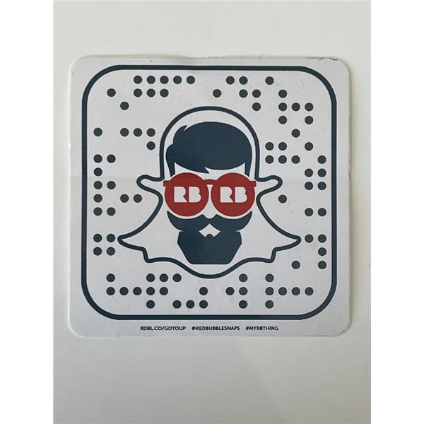 Red Bubble Snap sticker