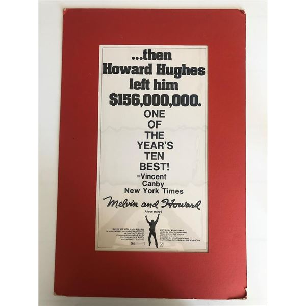 Melvin and Howard Movie Poster