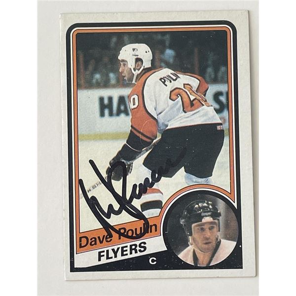 Philadelphia Flyers Dave Poulin 1984 Topps #120 signed trading card