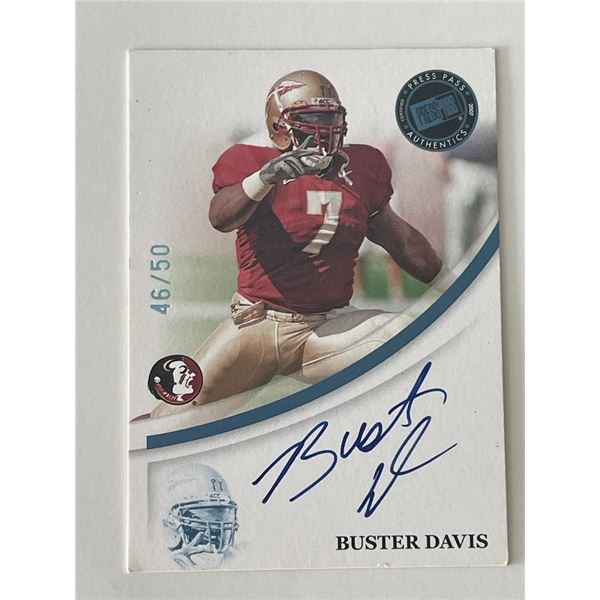 Buster Davis signed autograph card