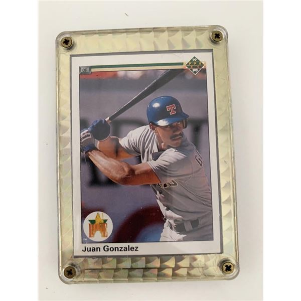 Juan Gonzalez Texas Rangers 1990 Upper Deck Framed Baseball Card