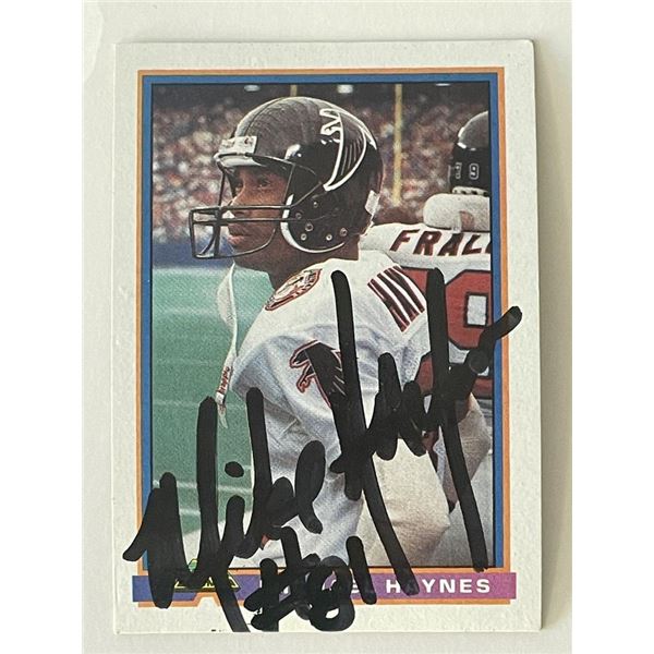 Atlanta Falcons Michael Haynes 1991 Topps #17 signed trading card