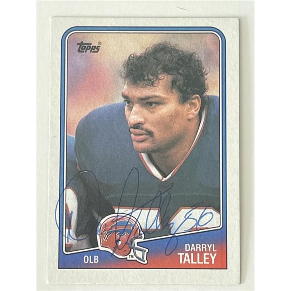 Buffalo Bills Darryl Talley 1986 Topps #228 signed card