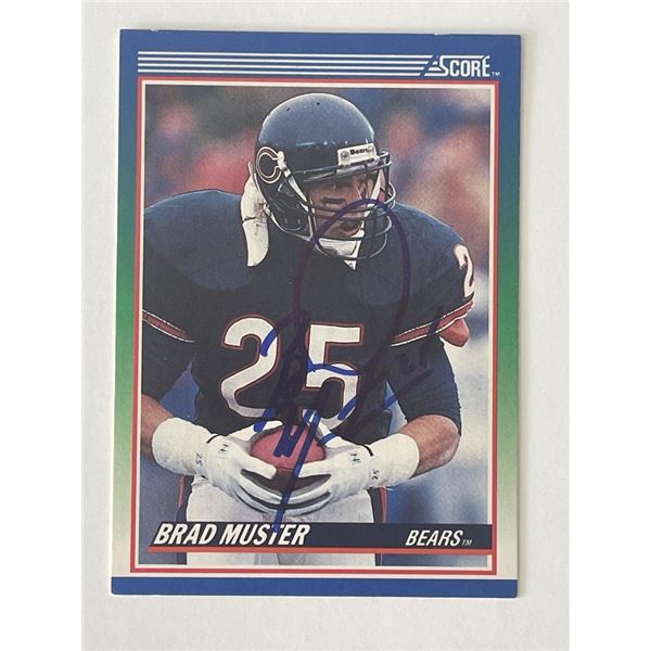 Chicago Bears Brad Muster signed 1990 Score #17 trading card
