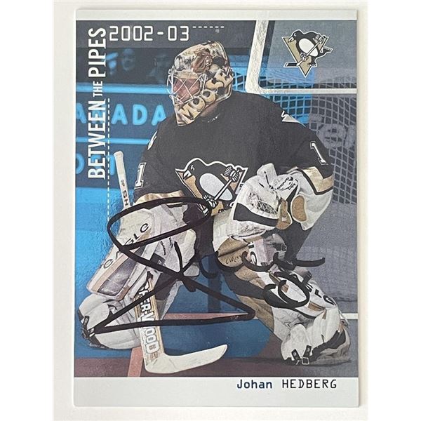 Pittsburgh Penguins Johan Hedberg 2003 In The Game #40 signed trading card