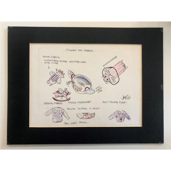 Fenway the Pigasus Original Art - All Heart Designs