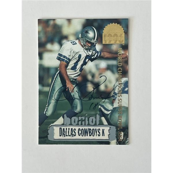 Dallas Cowboys Chris Boniol 1996 Collector's Edge signed card