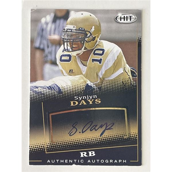 Synjyn Days signed 2015 Sage Hit #A30  trading card