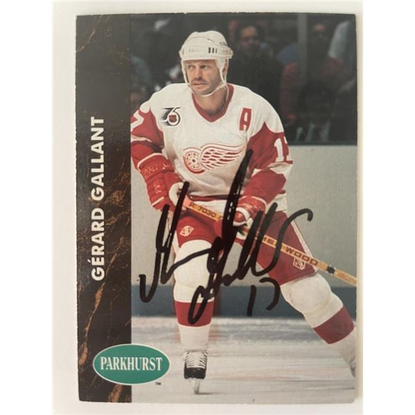 Detroit Red Wings Gerard Gallant 1992 Pro Set #269 signed trading card