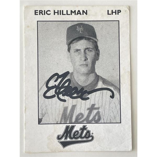 New York Mets Eric Hillman signed trading card