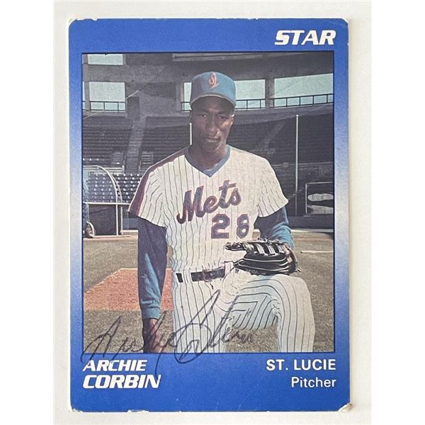 Mets Archie Corbin signed 1990 Star #4 trading card