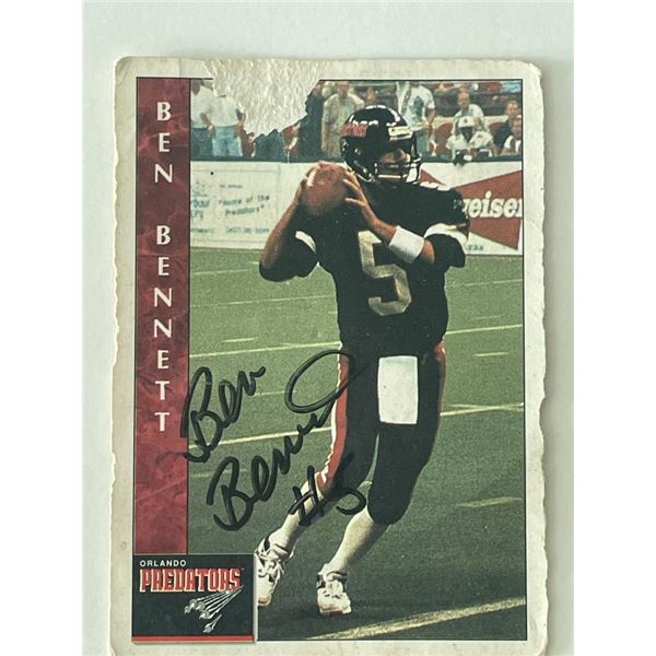 Orlando Predators Ben Bennett 1994 Pioneer #5 signed trading card
