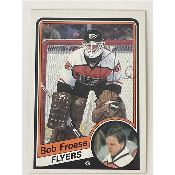 Philadelphia Flyers Bob Froese 1984 Topps #117 signed trading card