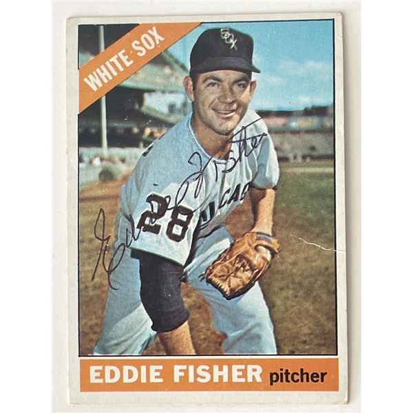 Chicago White Sox Eddie Fisher 1963 Topps signed trading card