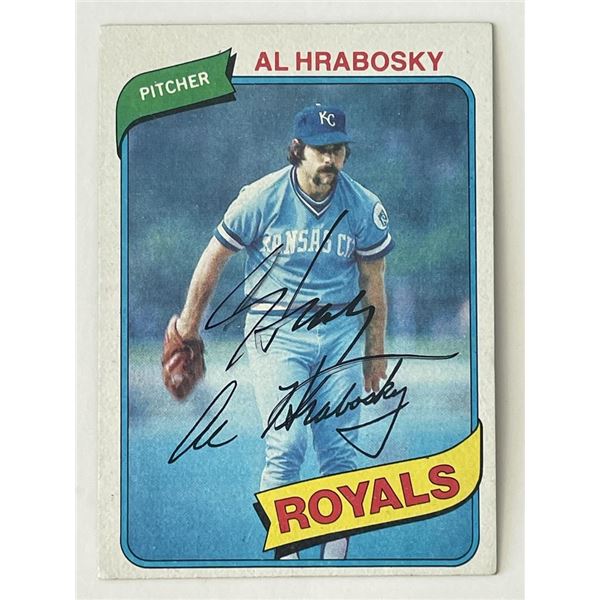 Kansas City Royals Al Hrabosky signed 1980 Topps #585 trading card