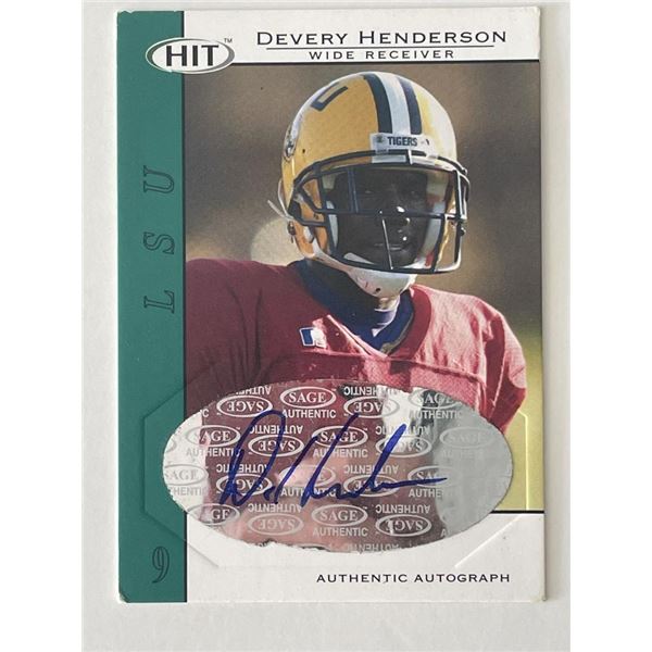 Devery Henderson signed autograph card
