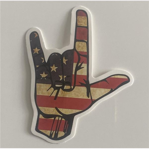 America Flag Rock On sticker