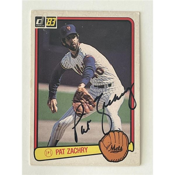 New York Mets Pat Zachary signed 1983 Donruss trading card