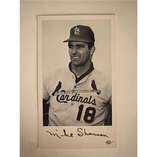 Mike Shannon facsimile signed photo. 3x5 inches