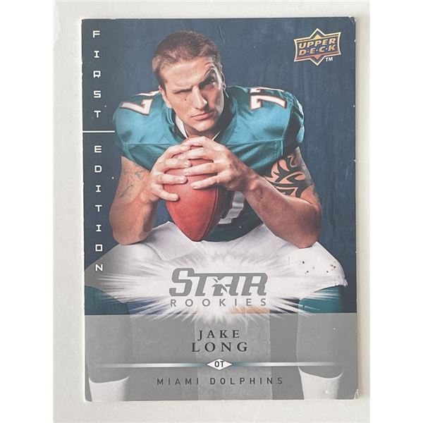 Miami Dolphins Jake Long 2008 Upper Deck Star Rookies trading card