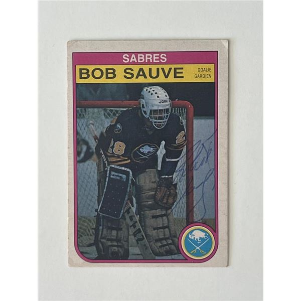 Buffalo Sabres Bob Suave 1982 O-Pee-Chee #34 signed trading card