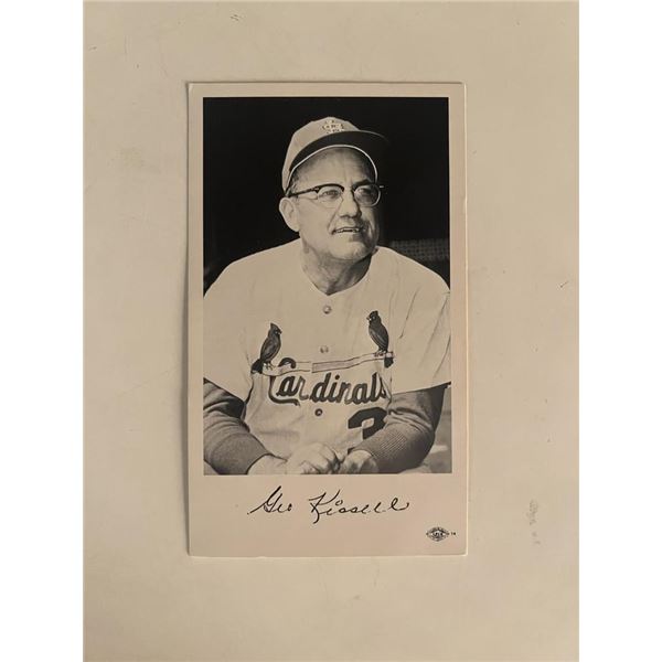 George Kissell facsimile signed photo. 3x5 Inches