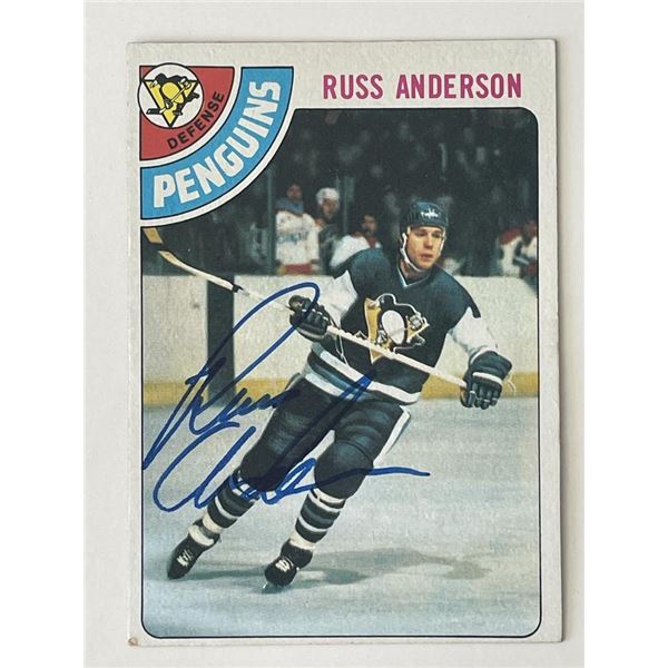 Philadelphia Flyers Russ Anderson 1978 Topps #156 signed trading card