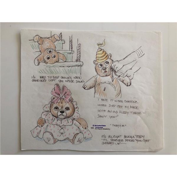 McCarthy-Eaton Original Teddy & Me Art - 1984