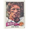 Image 1 : Los Angeles Rams Bob Klein 1975 Topps #148 signed trading card