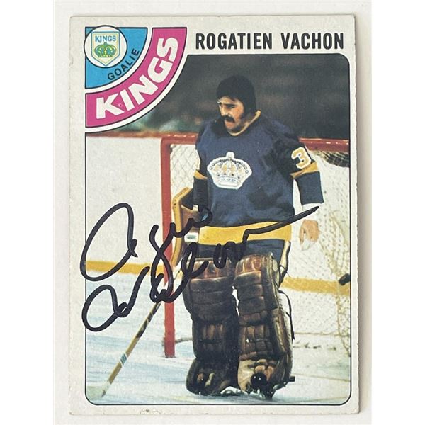 Los Angeles Kings Rogie Vachon 1978 Topps #20 signed trading card
