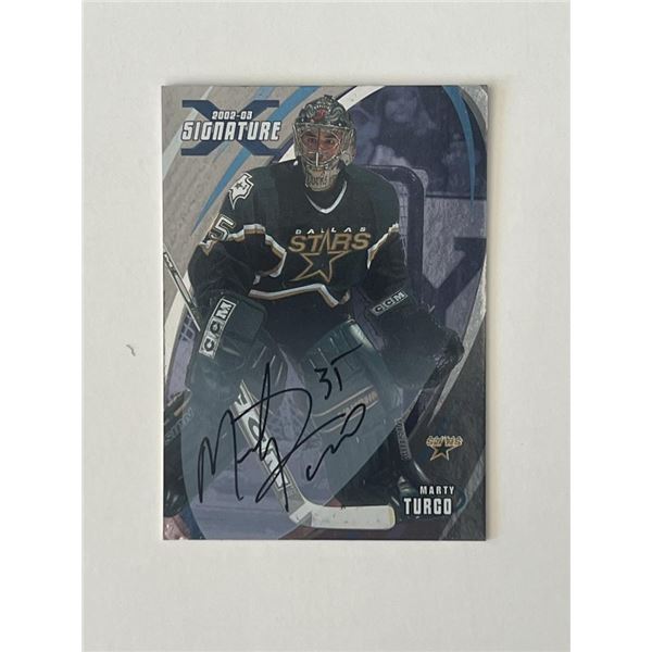 Dallas Stars Marty Turco 2002-03 Signature Series #165 signed trading card