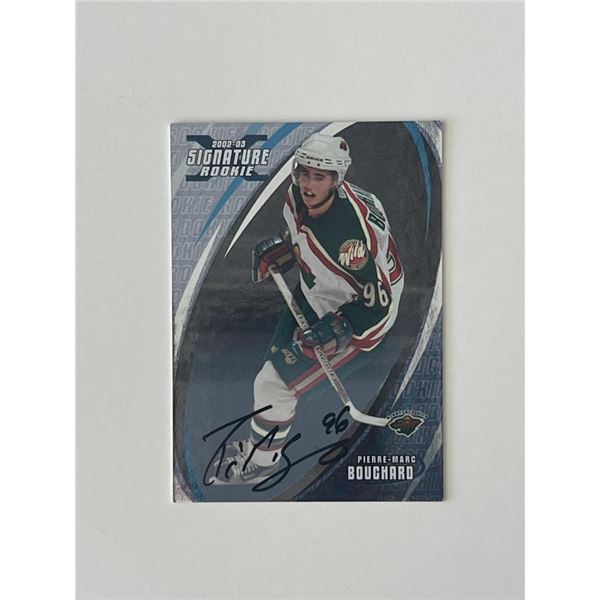 Minnesota Wild Pierre-Marc Bouchard 2003 In The Game # 196 signed trading card