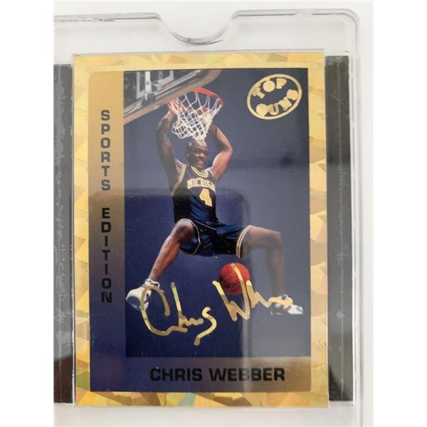 Chris Webber Top Guns Facsimile Signed Framed Basketball Card Sports Edition