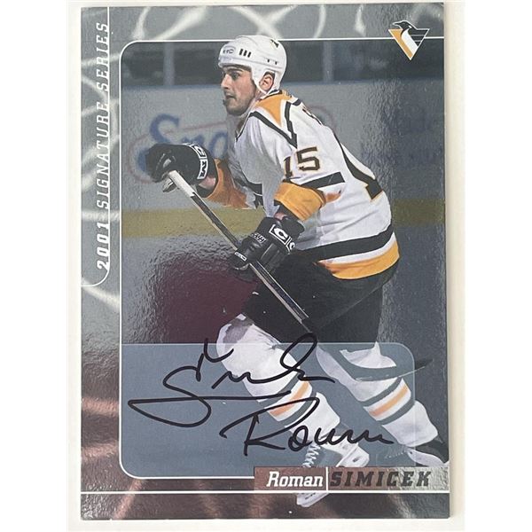 Pittsburgh Penguins Roman Å imunek 2000 In The Game #230 signed trading card