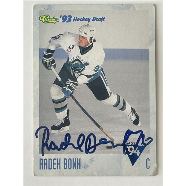 Las Vegas Thunder Radek Bonk 1993 Classic Games signed trading card