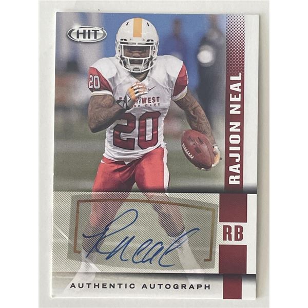 Rajion Neal signed autograph card