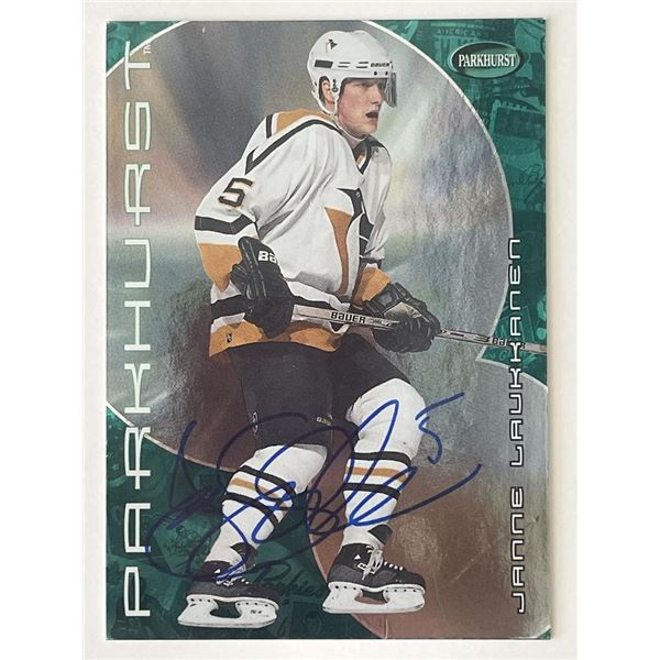 Pittsburgh Penguins Janne Laukkanen 2001 Parkhurst #163 signed trading card