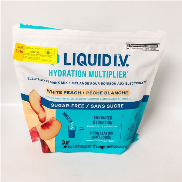 28 X 10G LIQUID IV ELECTROLYTE DRINK MIX WHITE PEA
