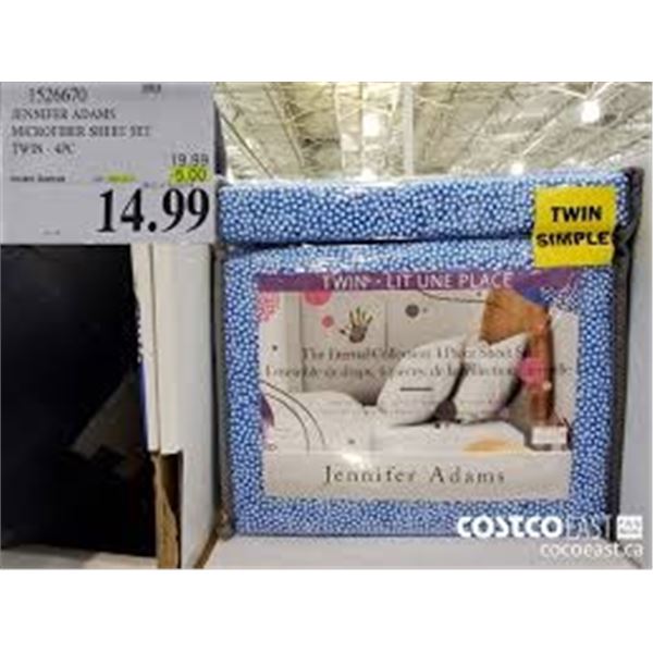 NEW JENNIFER ADAMS TWIN 4PC SHEET SET