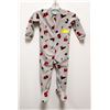 Image 1 : NEW PEKKLE UNISEX FLEECE ONESIE GREY HOCKEY SZ 3T