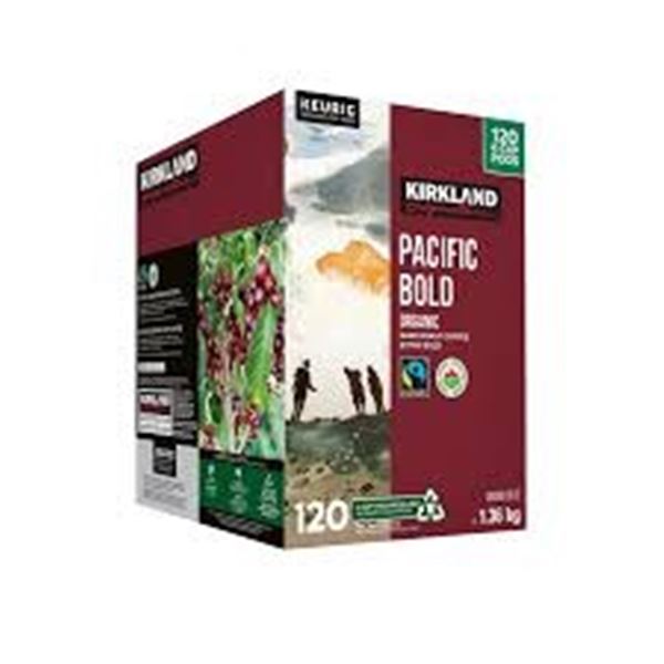 120 K CUPS KIRKLAND PACIFIC BOLD DARK ROAST COFFEE